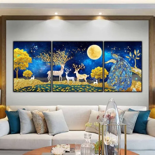 Tranh hươu tài lộc được nhiều người ưa thích lựa chọn nhờ mang nhiều ý nghĩa phong thủy