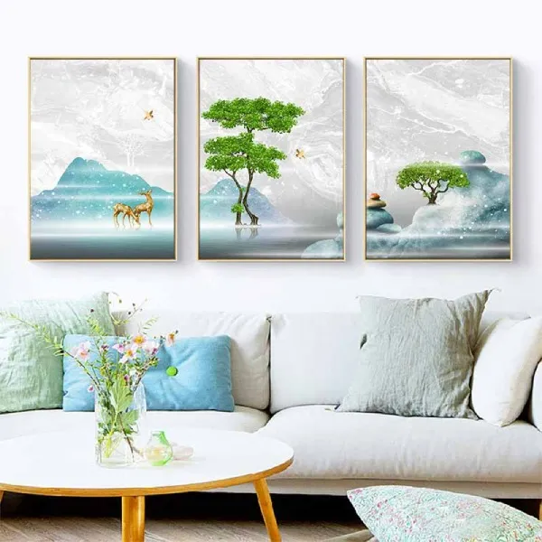 Có thể treo tranh hươu ở phòng khách