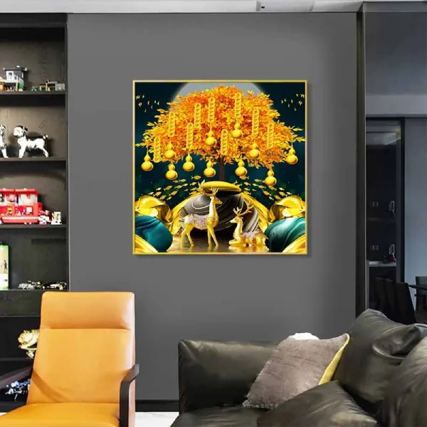 Tranh hươu là sự lựa chọn phù hợp cho phòng làm việc