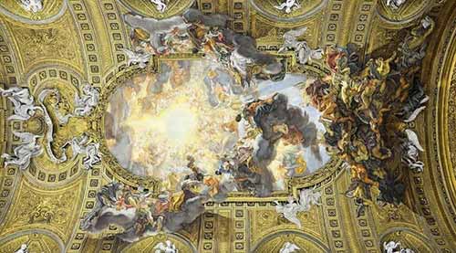 Bức tranh bích họa Baroque của Giovanni Battista Gaulli
