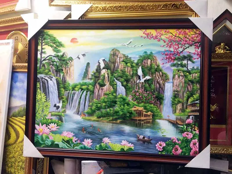 Tranh sơn dầu phong cảnh sơn thủy