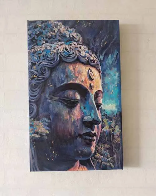 Tranh sơn dầu mặt Phật