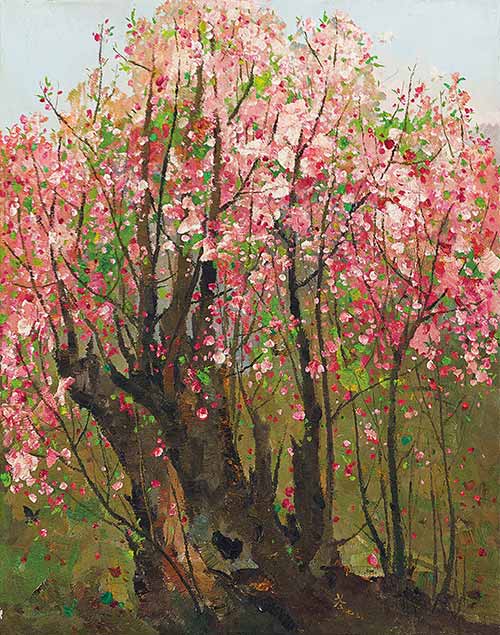Bức tranh Plum Blossoms được bán với giá 13,2 triệu USD tại phiên đấu giá ở Hồng Kông