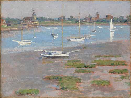 Theodore Robinson , Câu lạc bộ du thuyền ven sông Low Tide , (1894), Bộ sưu tập của Margaret và Raymond Horowitz