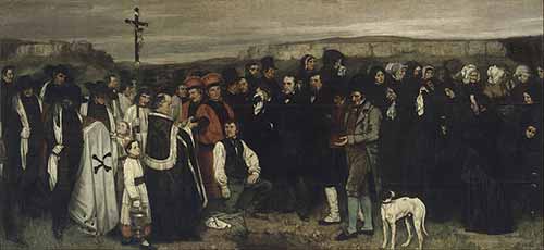 Bức tranh "Đám tang ở Ornans" của Gustave Courbet (1849-1850)