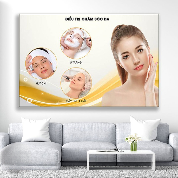 Tranh spa điều trị chăm sóc da mặt