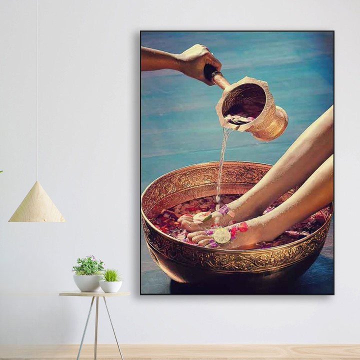 Tranh spa ngâm chân thảo dược