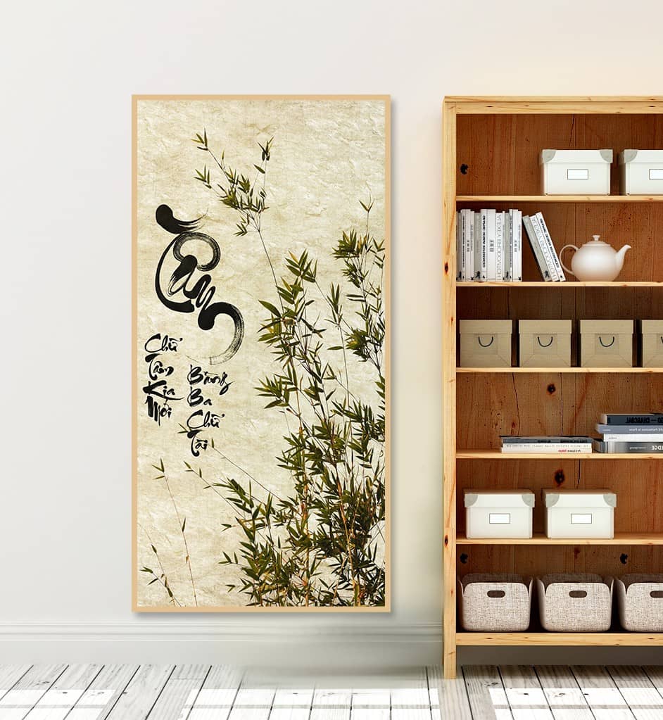 Tranh thư pháp chữ TÂM treo tường