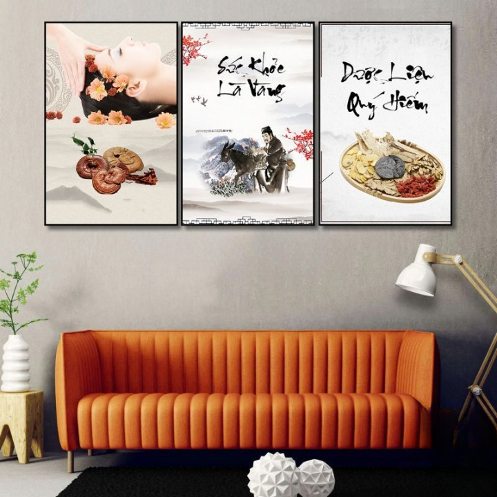 Tranh canvas treo tường dưỡng sinh Đông Y