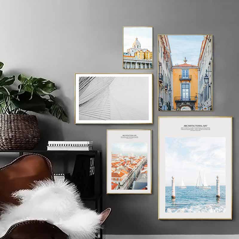 Bộ 5 tấm tranh canvas đủ kích thước treo tường