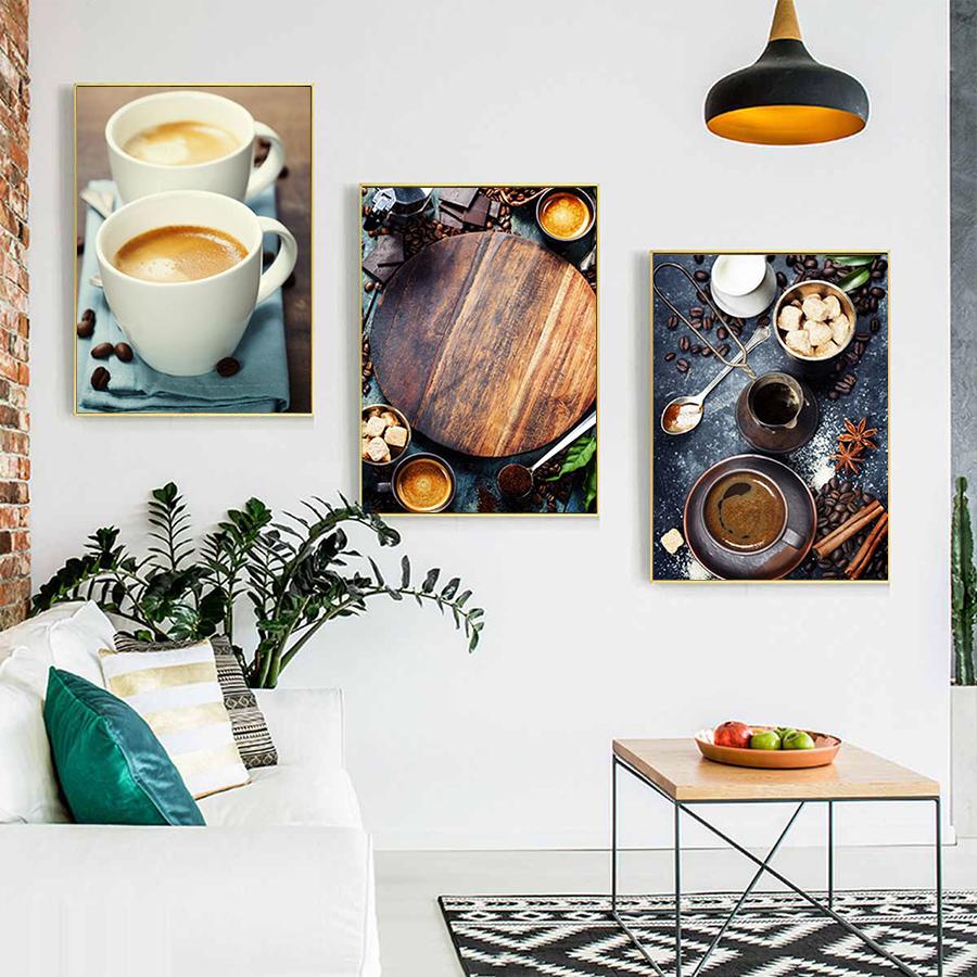 Tranh treo tường quán cafe phong cách hiện đại