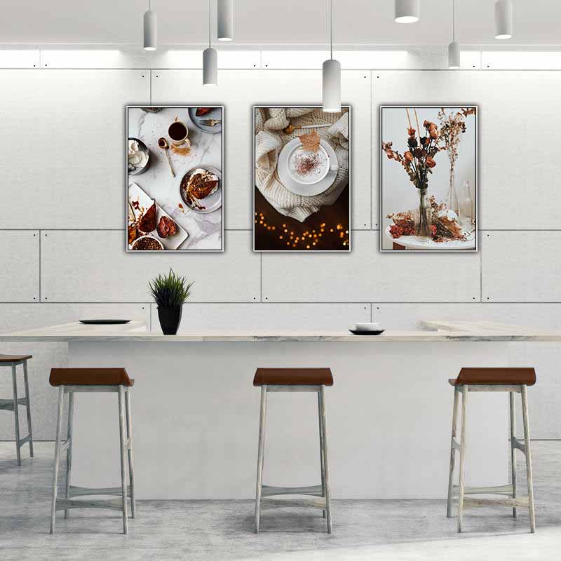 Bộ 3 tấm tranh treo tường cho quán cafe