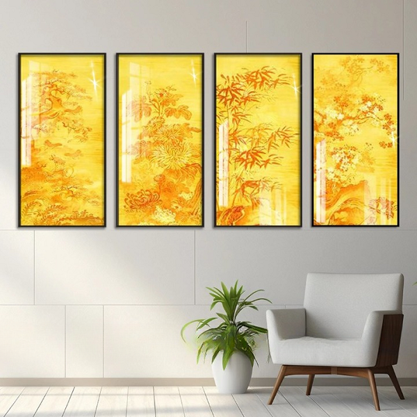 Tranh tráng gương phong thuỷ Tứ Quý