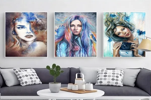 Tranh Canvas về chân dung treo phòng khách