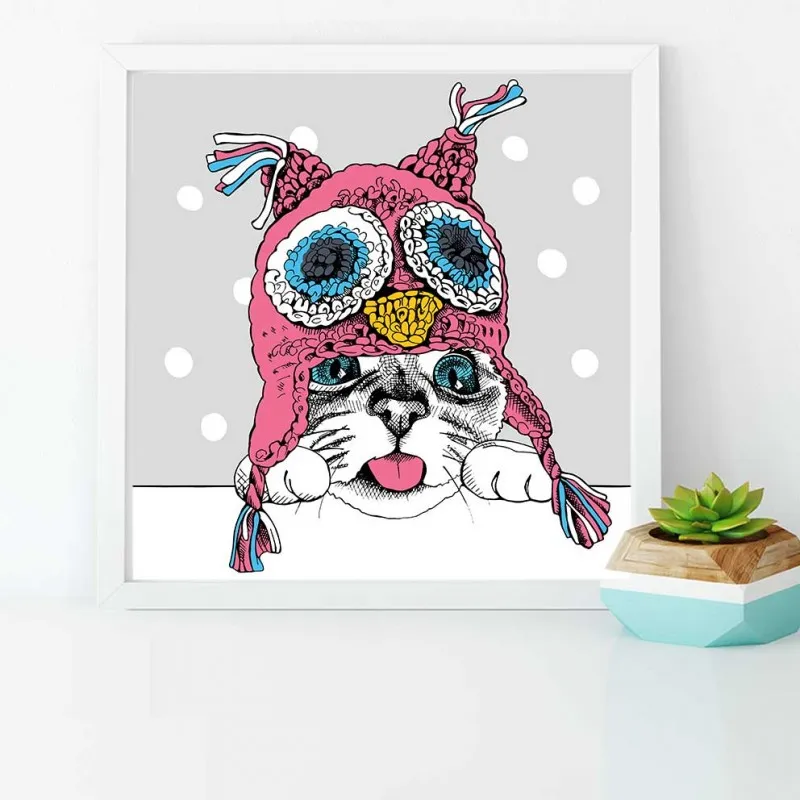 Tranh thời trang nón mũ của thú cưng