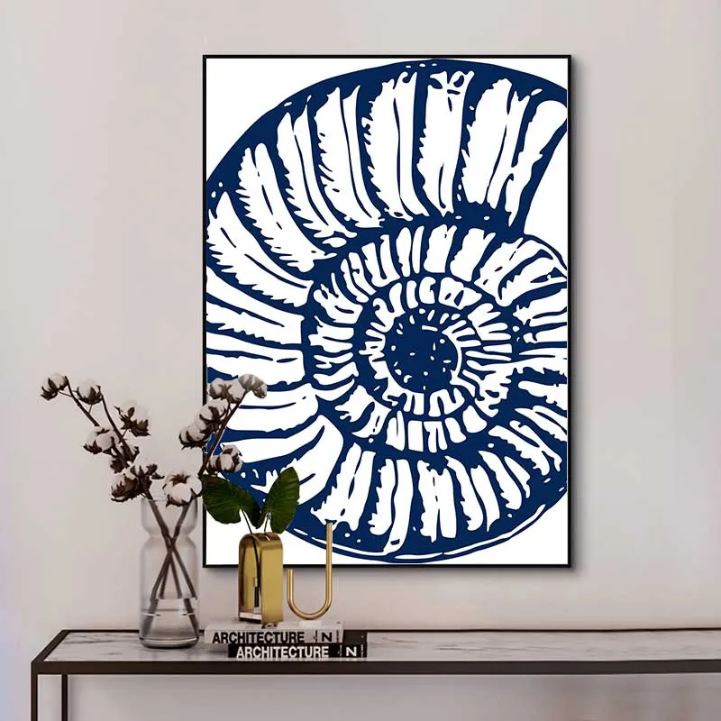 Tranh chủ đề sinh vật biển vỏ ốc, sao biển và con sứa