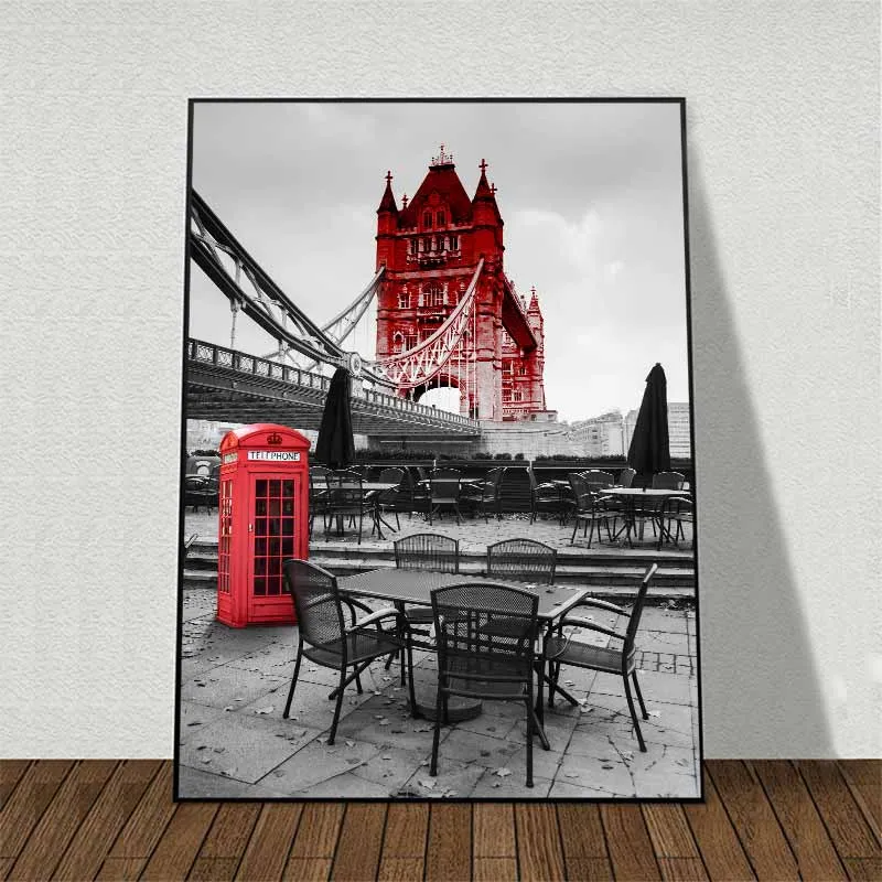 Tranh công trình kiến trúc nổi tiếng Tháp Eiffel, London Bridge, Big Ben Towel