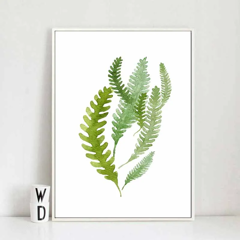 Tranh lá cây dương xỉ nhiệt đới