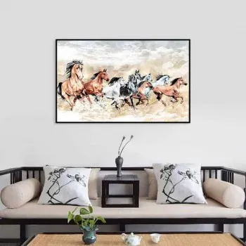 10+ mẫu tranh bát mã, tranh mã đáo thành công đẹp nhất