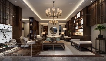 Thiết kế nội thất phòng khách C007 – Chinese Style