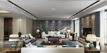 Thiết kế nội thất phòng khách C011 – Chinese Style
