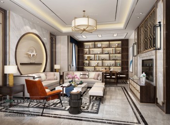 Thiết kế nội thất phòng khách C013 – Chinese Style