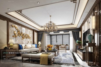 Thiết kế nội thất phòng khách C023 – Chinese Style