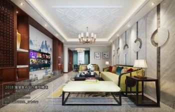 Thiết kế nội thất phòng khách C024 – Chinese Style