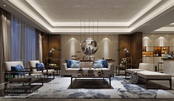 Thiết kế nội thất phòng khách C029 – Chinese Style