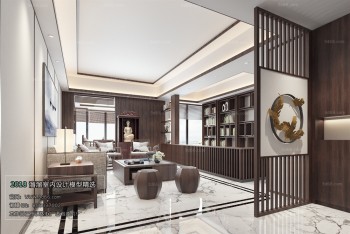 Thiết kế nội thất phòng khách C031 – Chinese Style