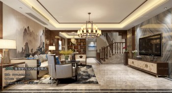 Thiết kế nội thất phòng khách C034 – Chinese Style