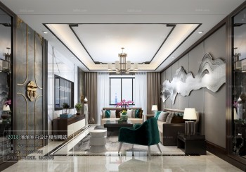 Thiết kế nội thất phòng khách C041 – Chinese Style