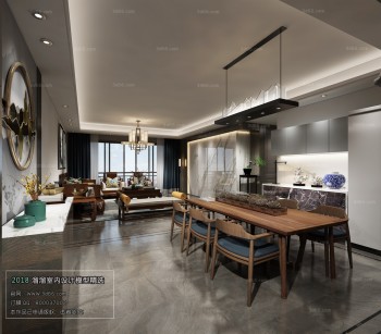 Thiết kế nội thất phòng khách C049 – Chinese Style