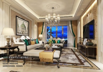 Thiết kế nội thất phòng khách D001 – European style