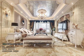 Thiết kế nội thất phòng khách D003 – European style