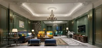 Thiết kế nội thất phòng khách E005 – American style