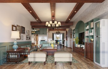 Thiết kế nội thất phòng khách G002 – Mediterranean style