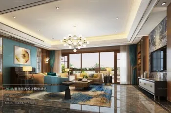 Thiết kế nội thất phòng khách J005 – Mix style