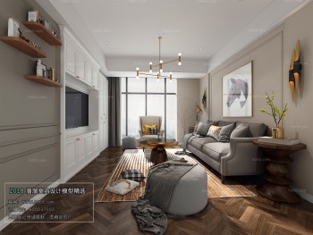 Thiết kế nội thất phòng khách J008 – Mix style