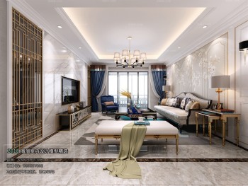 Thiết kế nội thất phòng khách J010 – Mix style
