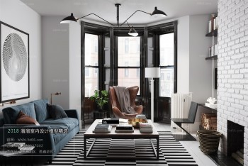 Thiết kế nội thất phòng khách J012 – Mix style