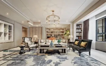 Thiết kế nội thất phòng khách J015 – Mix style