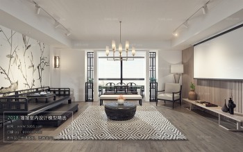 Thiết kế nội thất phòng khách J016 – Mix style