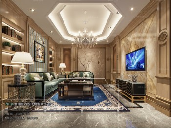 Thiết kế nội thất phòng khách J021 – Mix style