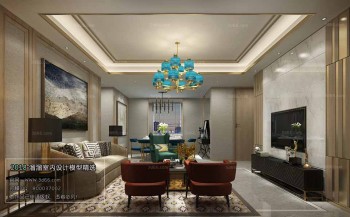 Thiết kế nội thất phòng khách J024 – Mix style