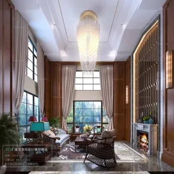 Thiết kế nội thất phòng khách J025 – Mix style