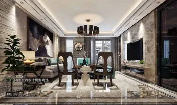 Thiết kế nội thất phòng khách J030 – Mix style