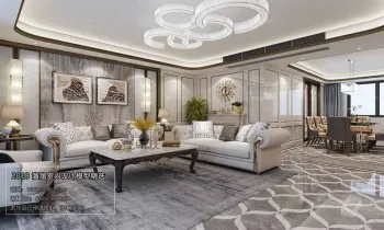 Thiết kế nội thất phòng khách J031 – Mix style