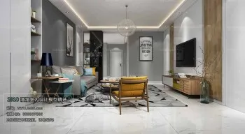 Thiết kế nội thất phòng khách M003 – Nordic style