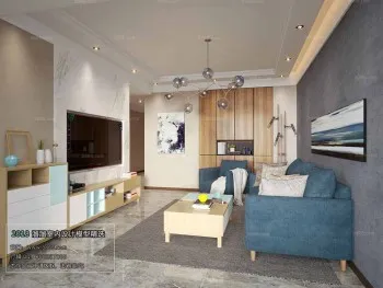 Thiết kế nội thất phòng khách M005 – Nordic style